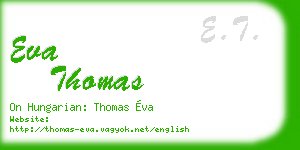 eva thomas business card